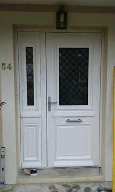 Porte d'entre alu blanche 57000